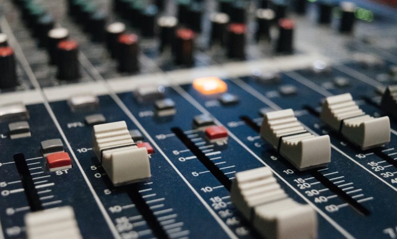 selective focus photo of DJ mixer