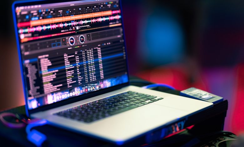 a laptop on a desk